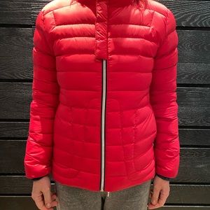 Perfect Moment red ski jacket.